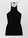 Isabel Marant Halterneck Knit Pullover Tie-back Detail In Black