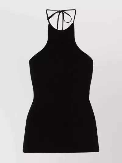 ISABEL MARANT HALTERNECK KNIT PULLOVER TIE-BACK DETAIL