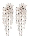 Isabel Marant Hanabi Beaded Clip-on Drop Earrings In Silver