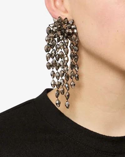 Isabel Marant Hanabi Earrings In Anthracite-silver