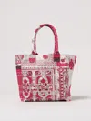 Isabel Marant Patterned Small Tote Bag With 2 Handles In Red