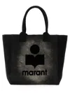 Isabel Marant Etoile-flocked Canvas Tote Bag In Black