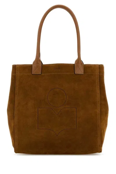 Isabel Marant Small Suede Tote Bag Yenky In Leather In Brown