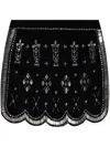 Isabel Marant Handore Embellished Cotton Velvet Miniskirt