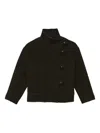 Isabel Marant Hanis Short Wool Blend Coat In Green