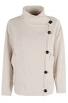 Isabel Marant Hanisgb Balloon-cut Wool-blend Jacket With High Collar In White