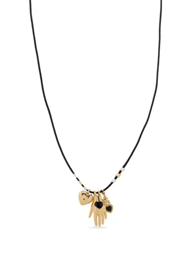Isabel Marant Charm Pendant Necklace In Black