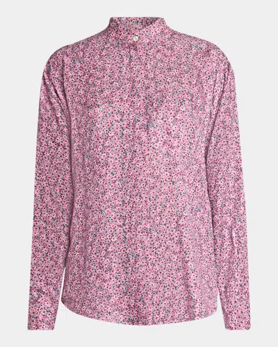 Isabel Marant Harlow Floral Button-front Blouse In Pink