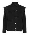 Isabel Marant Harmon Denim Coat In Black