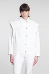 Isabel Marant Harmon Denim Jackets In White Cotton In White