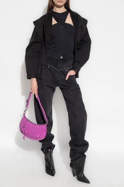 Isabel Marant Structured Black Denim Jacket With Pronounced Shoulders