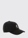 Isabel Marant Black Tomas Textured Cap In Black