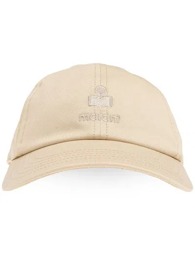 Isabel Marant Tomas Logo Embroidered Baseball Cap In Beige