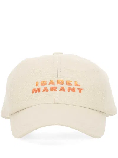 Isabel Marant Logo-embroidered Cap In Beige
