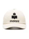Isabel Marant Off White Logo Baseball Hat In Beige