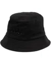 Isabel Marant Sand Cotton Haley Bucket Hat In Black/black