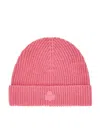 Isabel Marant Ribbed-knit Logo Beanie In Pink