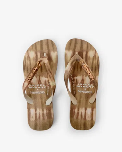 Isabel Marant Havaianas Ikat Print Sandals In Brown