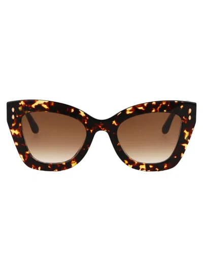 Isabel Marant Havana Acetate Cat-eye Sunglasses In Brown