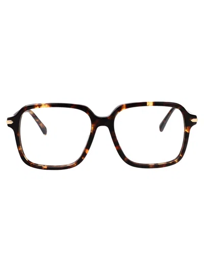 Isabel Marant Havana Acetate Glasses In Black