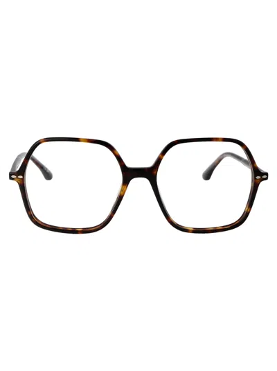 Isabel Marant Havana Acetate Glasses In Black