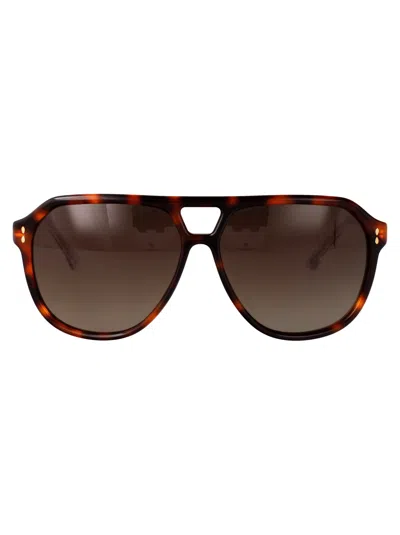 Isabel Marant Havana Acetate Sunglasses In Brown