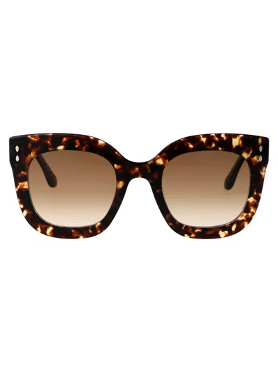 Isabel Marant Havana Acetate Sunglasses In Black