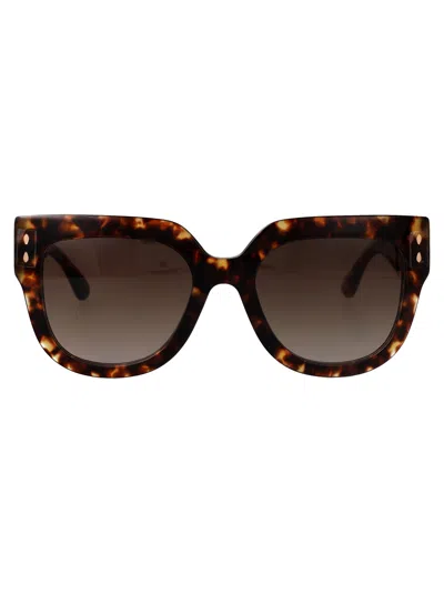 Isabel Marant Havana Acetate Sunglasses In Multi