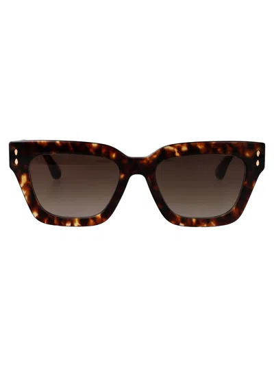 Isabel Marant Havana Acetate Sunglasses In Brown