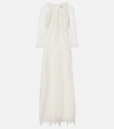 ISABEL MARANT HAYRA COTTON GUIPURE LACE MAXI DRESS