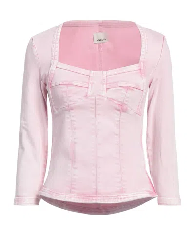 Isabel Marant Heart-shaped Neckline Top In Pink