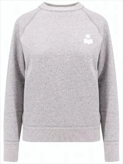 Isabel Marant Heather Grey Long-sleeve Sweatshirt With Adjustable Drawstring Hem In Gray