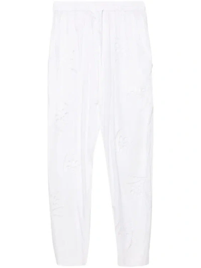 Isabel Marant Hectorina Broderie-anglais Trousers In White