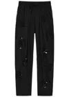 ISABEL MARANT HECTORINA EYELET-EMBROIDERED TAPERED TROUSERS