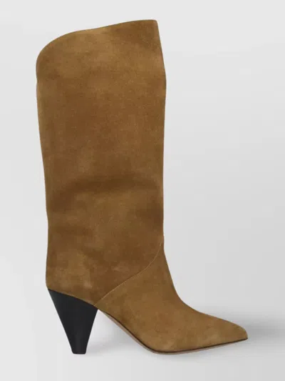 ISABEL MARANT HEEL CONE KNEE POINTED SUEDE
