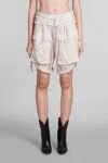Isabel Marant Heidi Low-rise Belted Shorts In Beige