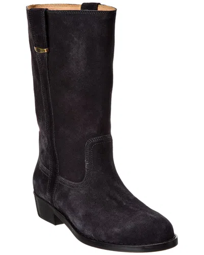 Isabel Marant Heikee Suede Boot In Black