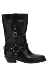 Isabel Marant Knee-high Leather Boots With Buckle Detail In Black