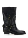 Isabel Marant Women Heiko Leather Boots With Straps In Black