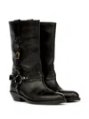 Isabel Marant Heiko Leather Boots With Straps In Black