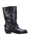 Isabel Marant Women Heiko Leather Boots With Straps In Black
