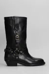 Isabel Marant Women Heiko Leather Boots With Straps In Black