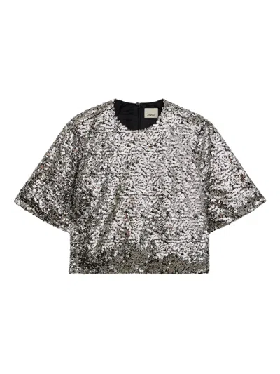 Isabel Marant Helga Top In Silver