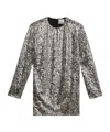Isabel Marant Heliane Embellished Tulle Mini Dress In Gray