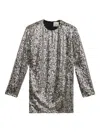 Isabel Marant Heliane Embellished Tulle Mini Dress In Silver
