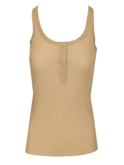 Isabel Marant Helma Silk Lingerie Top Tops Beige In Neutral
