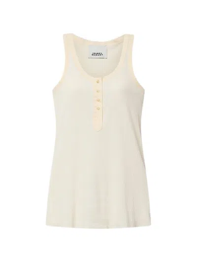 Isabel Marant Helma Silk Top In Sand