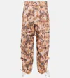 Isabel Marant Helore Printed Cotton Cargo Pants In Multicoloured
