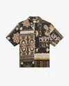 Isabel Marant Garlonn Printed Cotton-poplin Shirt In Black-ochre