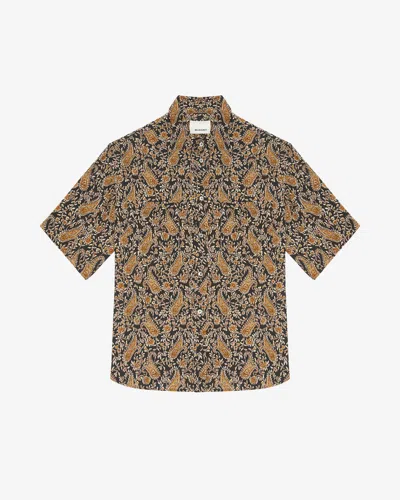 Isabel Marant Vabilio Short-sleeved Shirt In Black